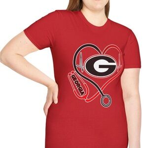 Red Georgia Stethoscope Tshirt